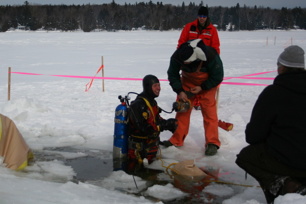 Successful skidder recovery at Longfellow Lake, 2011.